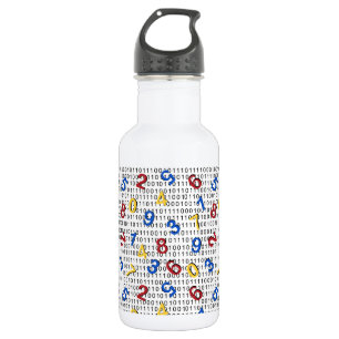 Botella De Agua 123 números Rojo Amarillo Azul Blanco Binario