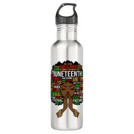 Botella De Agua 19 de junio, mes de la historia negra, kwanza, mel