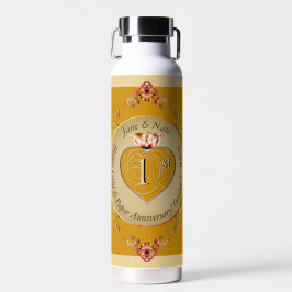 Botella De Agua 1.ᵉʳ 50° Aniversario del Boda Ochre de Oro
