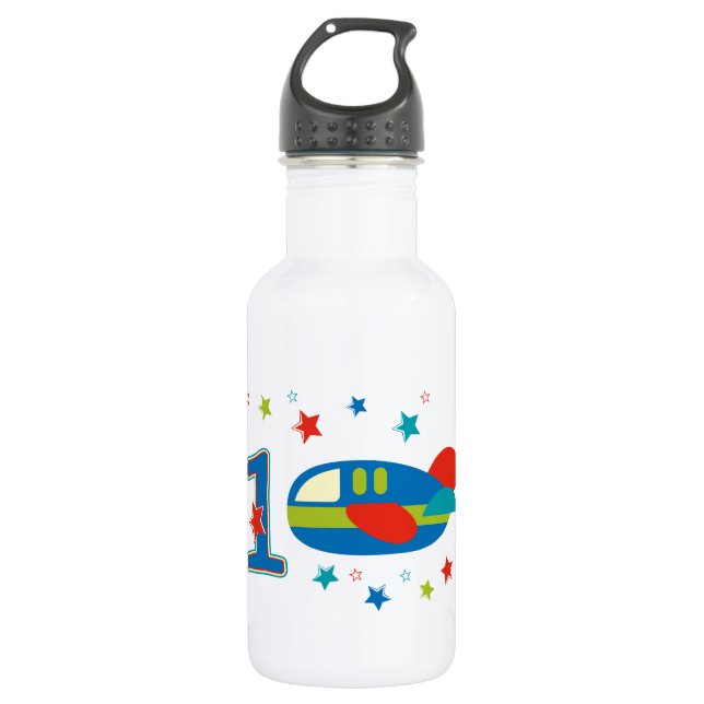 Botella De Agua 1.ᵉʳ avión de cumpleaños (Anverso)