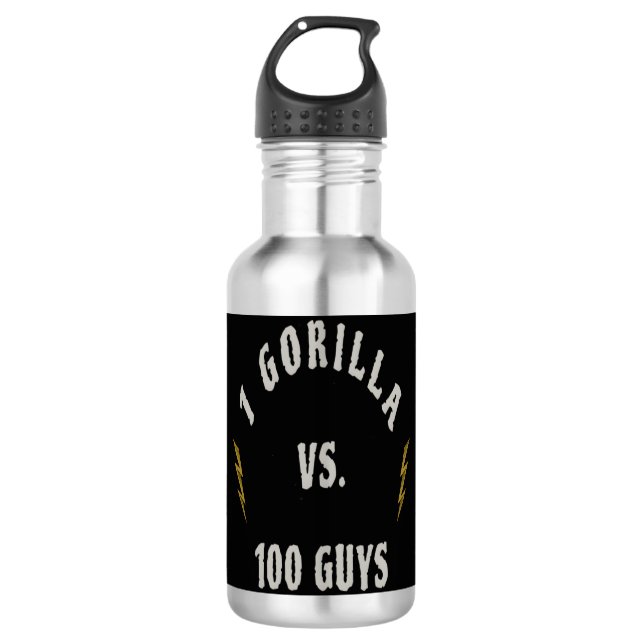 Botella De Agua 1 Gorilla vs. 100 Guys (Anverso)