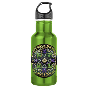 Botella De Agua [200] Cruz celta [Oro con esmalte negro]