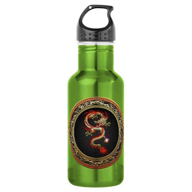Botella De Agua [200] Dragón chino de oro Fucanglong (Anverso)