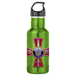 Botella De Agua [200] Emblema de la Fuerza Aérea Ucraniana