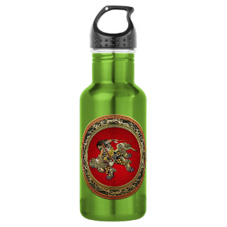 Botella De Agua [200] Hokusai - Shoki Riding Shishi Lion