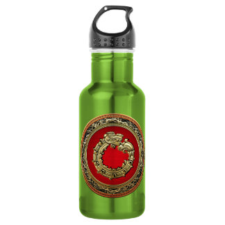 Botella De Agua [200] Serpent God Quetzalcoatl [Oro]