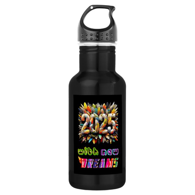 Botella De Agua 2025 con nuevos sueños (Anverso)