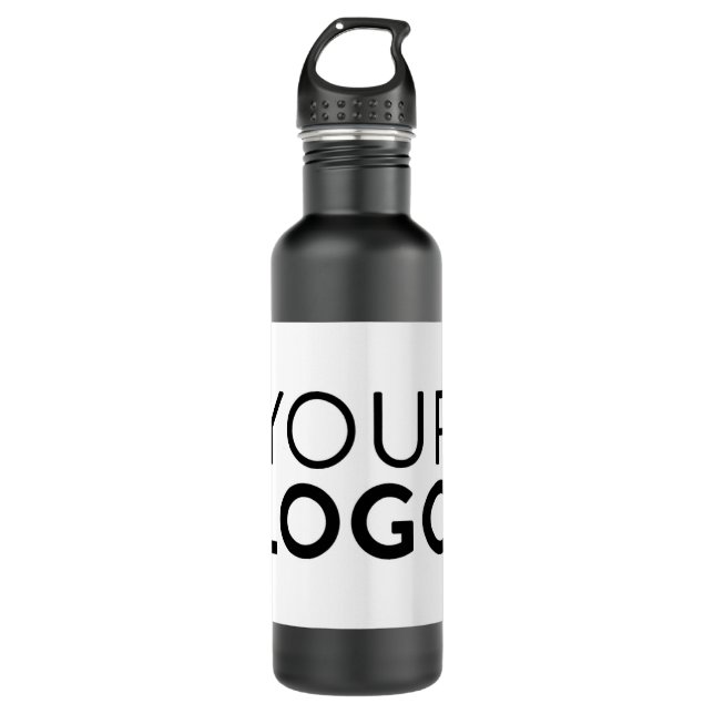 Botella de agua (24 oz) - Negro mate (Anverso)