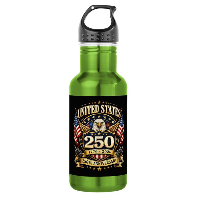 Botella De Agua 250 Aniversario EE. UU. 250 Años  (Anverso)