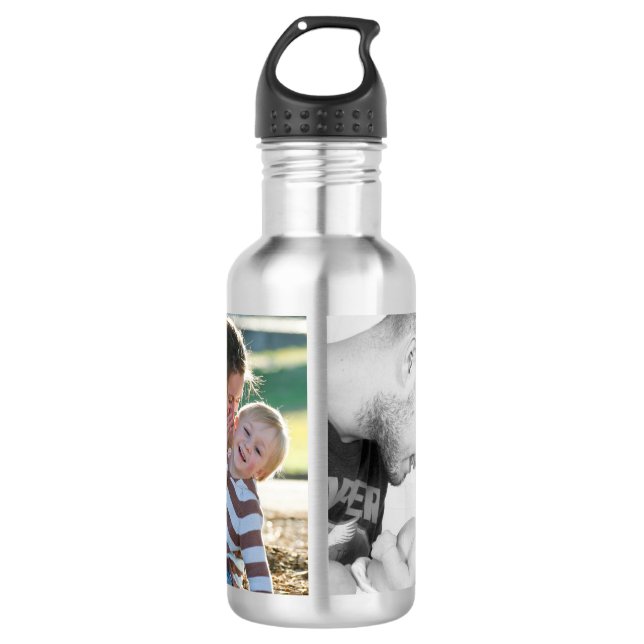 Botella De Agua 2 Foto Personalizada Doble Cara  (Anverso)