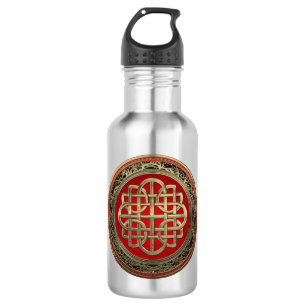 Botella De Agua [300] Cruz Sacra del Knot de oro celta