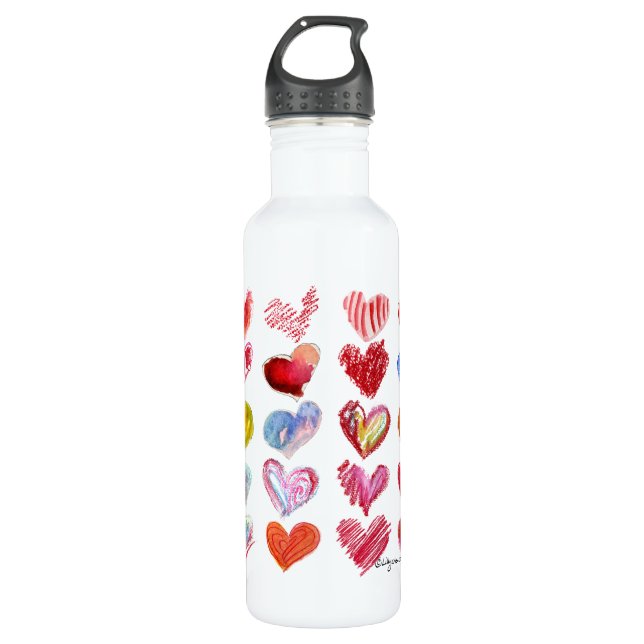 Botella De Agua 30 Valentine Love Hearts Water (Anverso)