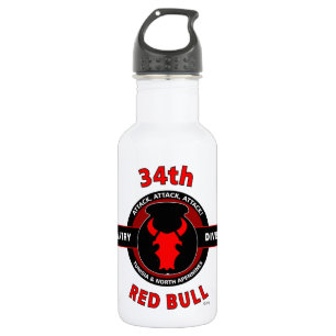 Botella De Agua 34to DIVISIÓN de INFANTERÍA" RED BULL "