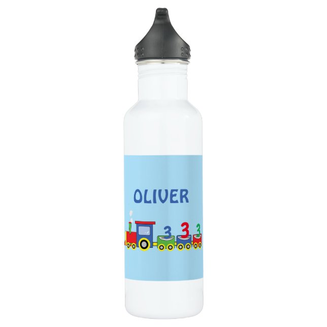 Botella De Agua 3.ᵉʳ nombre de personalización del tren de cumplea (Derecha)