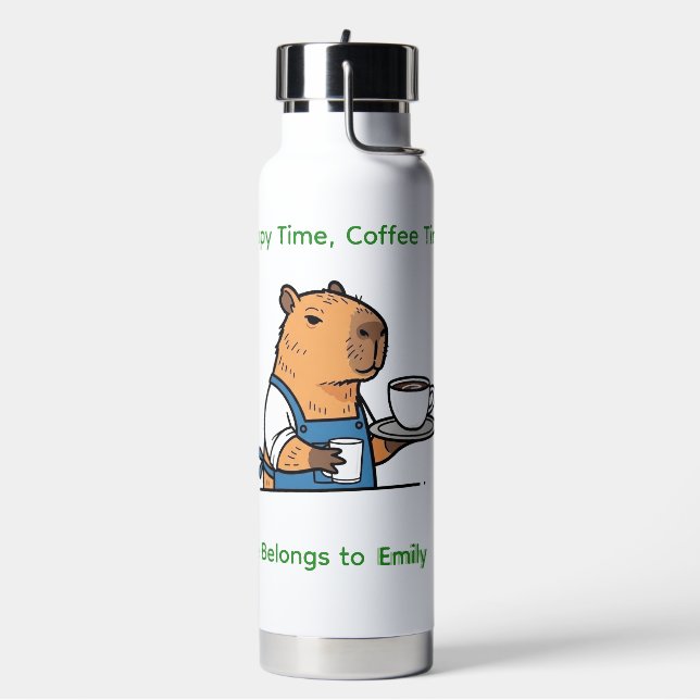 Botella De Agua 3. Cute Coffee Lover Bottle (Izquierda)