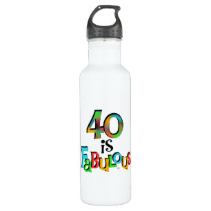 Botella De Agua 40 es camisetas fabulosas de cumpleaños y