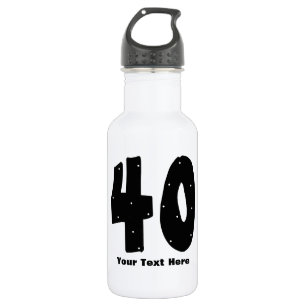 Botella De Agua 40.o Cumpleaños (personalizable)