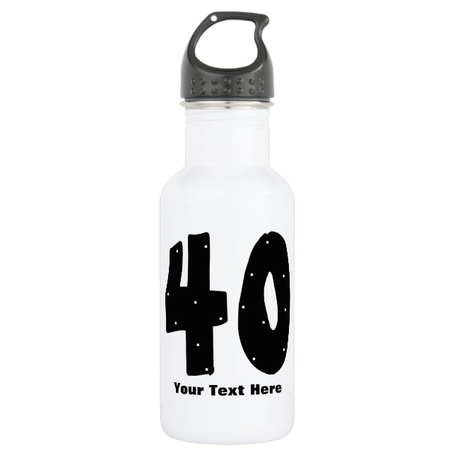 Botella De Agua 40.o Cumpleaños (personalizable) (Anverso)