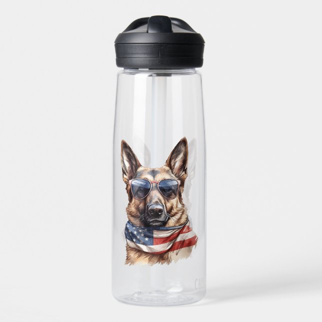 Botella De Agua 4 De Julio Perro Grande-70631 (Delante)