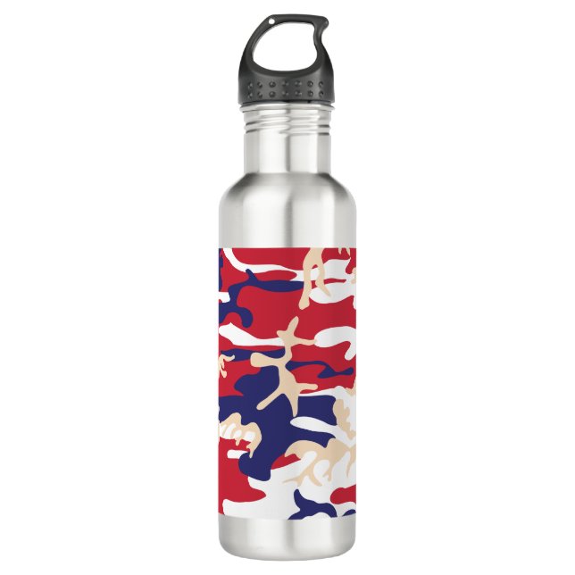 Botella De Agua 4th of July, Independence day, Camouflage Beige (Anverso)