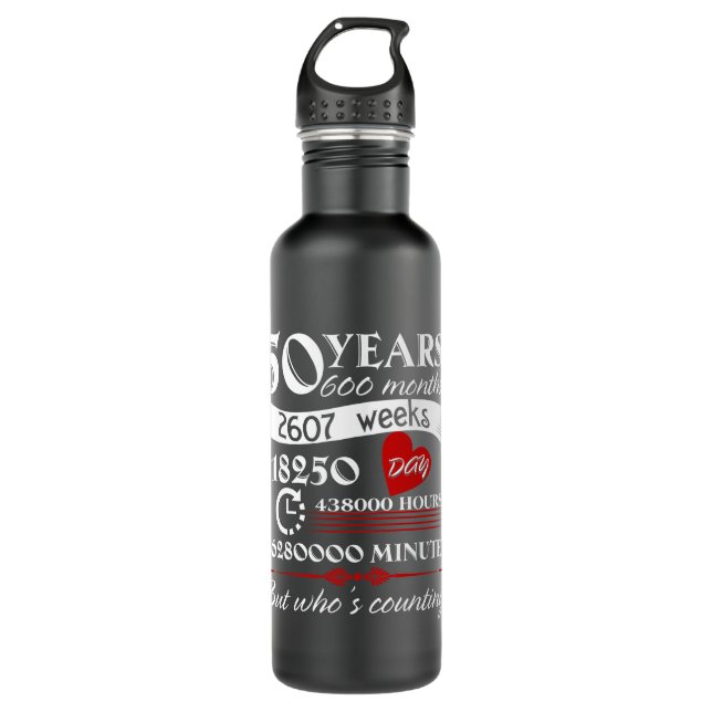 Botella De Agua 50.º regalo de aniversario de Boda 50 años pero qu (Anverso)