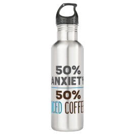 Botella De Agua 50% de ansiedad 50% Café helado