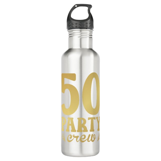 Botella De Agua 50 tripulantes Fiestas 50 cumpleaños (Anverso)