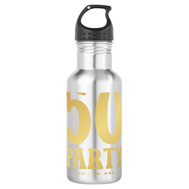 Botella De Agua 50 tripulantes Fiestas 50 cumpleaños (Anverso)