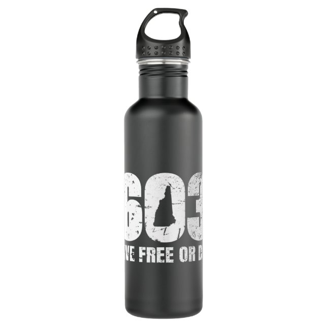 Botella De Agua 603 New Hampshire - Live Free o Die (Anverso)