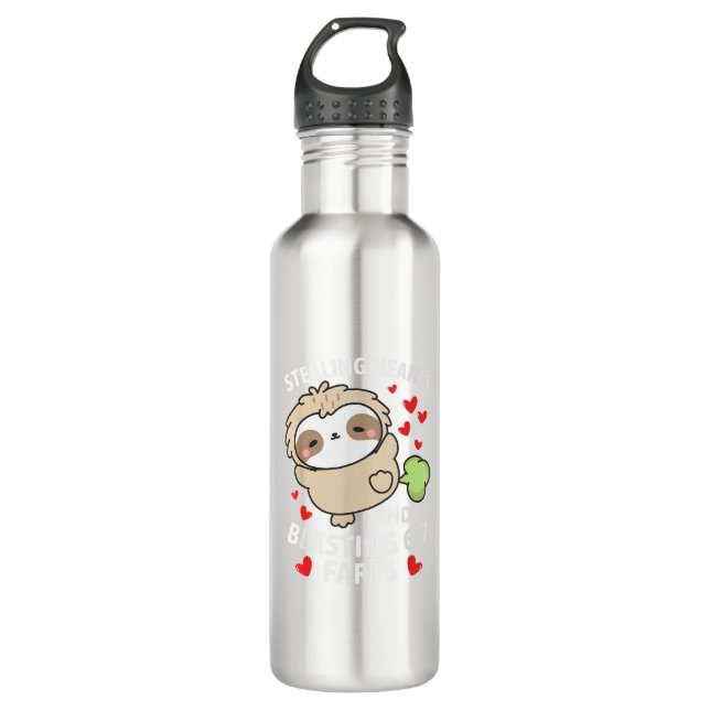 Botella De Agua 67 Meme Stealing Hearts Valentine's Day Sloth Kids (Anverso)