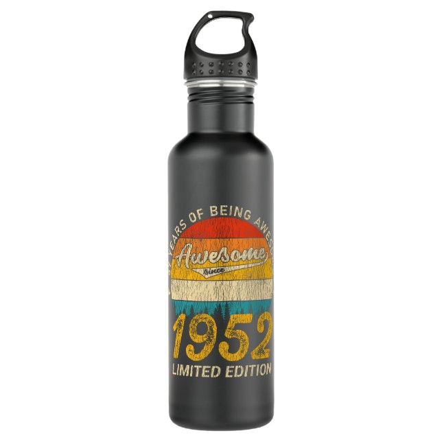 Botella De Agua 73 años de edad 1952: Impresionante regalo de cump (Anverso)
