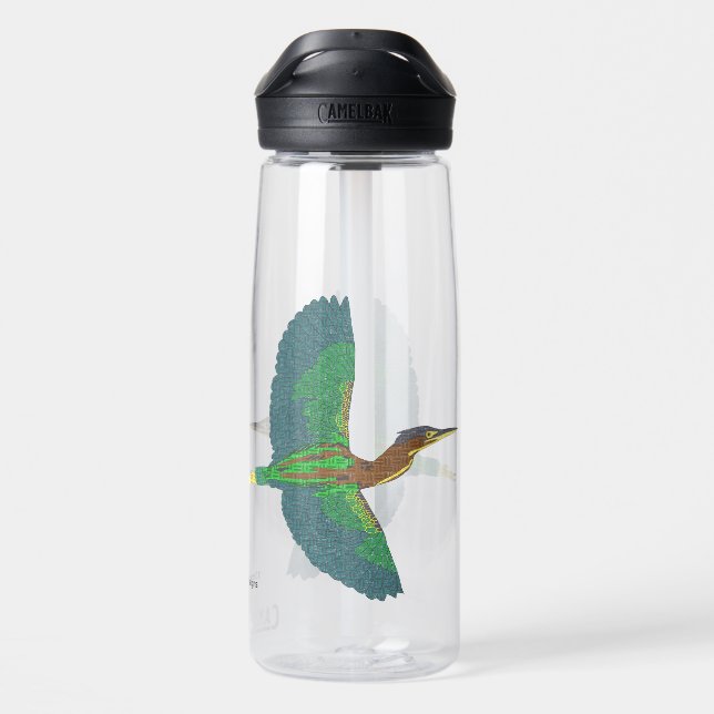 Botella de agua (750ml) - Garza Verde (Atrás)