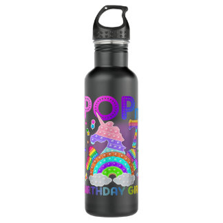 Botella De Agua 7.º cumpleaños Unicornio Fidget Pop It Chica de cu