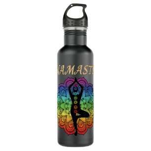 Botella De Agua 7 Chakra Namaste Reiki Kundalini Yoga
