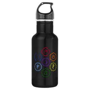 Botella De Agua 7 chakras principales en un círculo