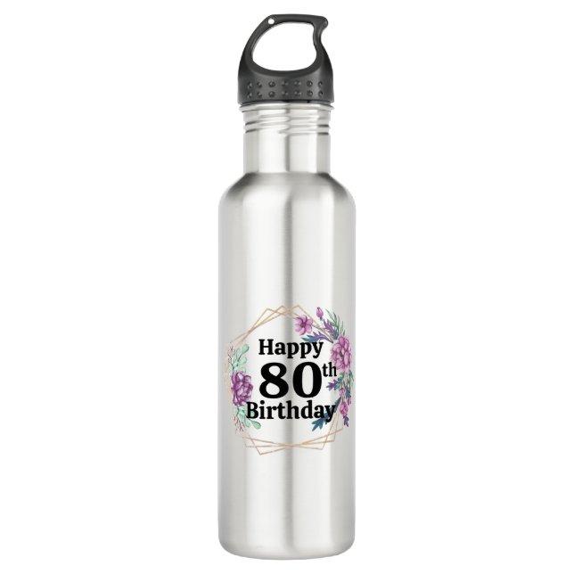 Botella De Agua 80.º cumpleaños (Anverso)