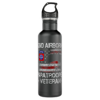 Botella De Agua 82.º Paracaidista Airborne Veteran Flag Tshirt Vet