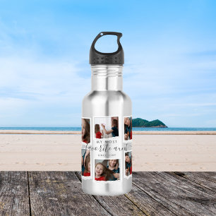 Botella De Agua 8 Ocho Collages de fotos Aunty Modern Elegant Fami