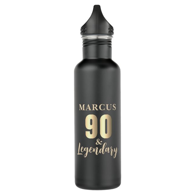 Botella De Agua 90 & Legendary Gold 90th Birthday  (Izquierda)