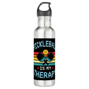 Botella De Agua 90El pellebol es mi terapia. Gracioso Pickleball P