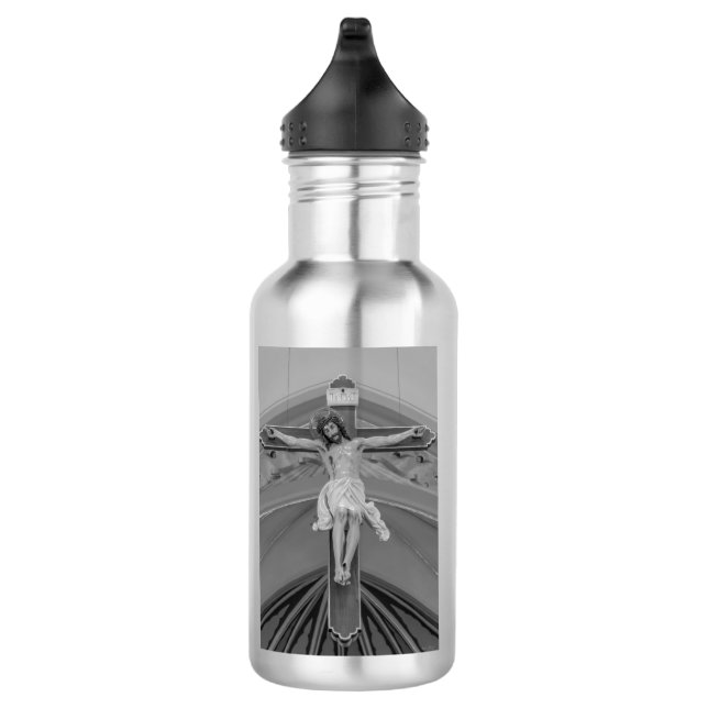 Botella de agua a escala de grises (Derecha)