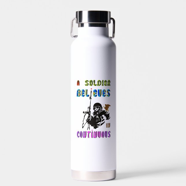 Botella De Agua A Soldier Believes in Continuous (Delantero)