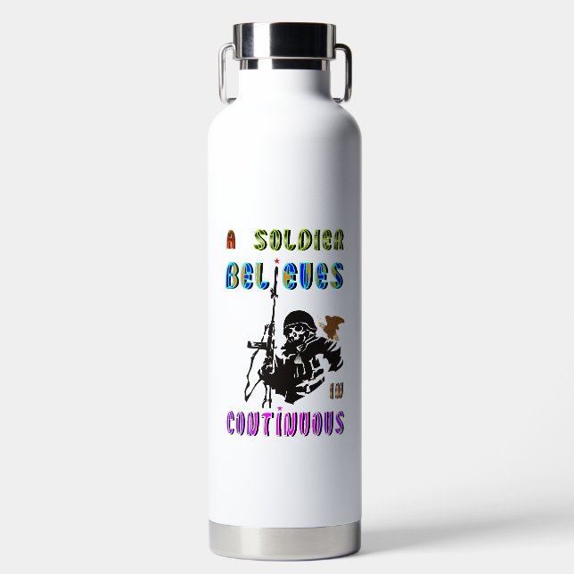 Botella De Agua A Soldier Believes in Continuous (Delantero)