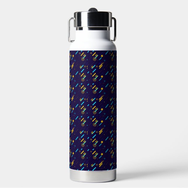 Botella De Agua A stainless steel tumbler with a vibrant (Frente)