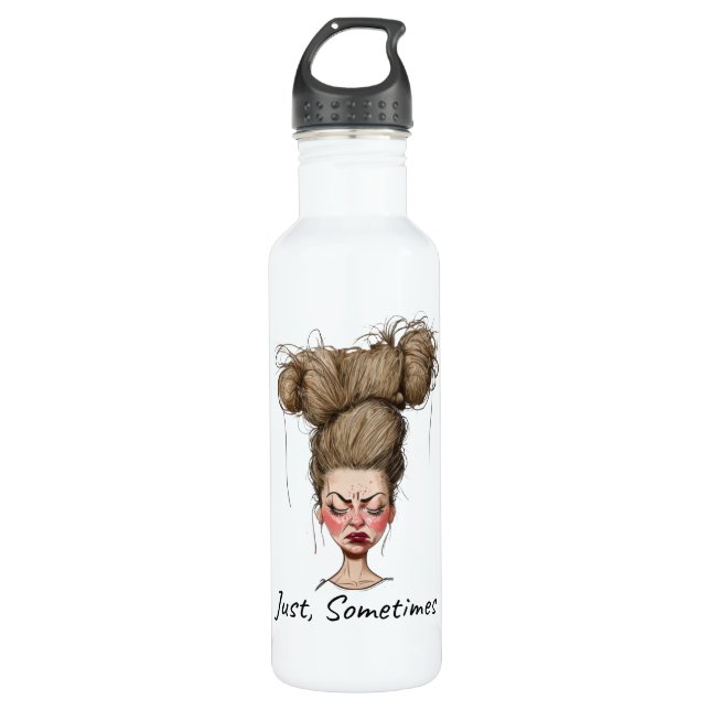Botella De Agua ¡A Veces! Día malo gracioso (Anverso)