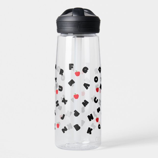 Botella De Agua abc kindergarten letter safari wild tree school (Delante)
