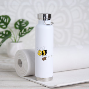 Botella De Agua Abeja de negocios, abeja cansada y estresada soste