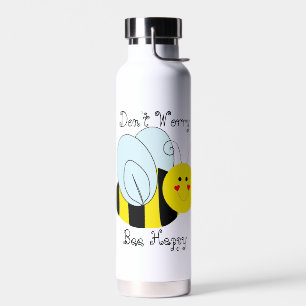 Botella De Agua Abeja linda no te preocupes por ser feliz
