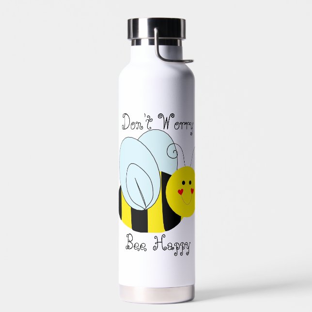 Botella De Agua Abeja linda no te preocupes por ser feliz (Izquierdo)
