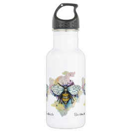 Botella De Agua Abeja Y Lavado De Arcoiris